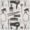 Chic Retro Pink Black Hair Salon Tools