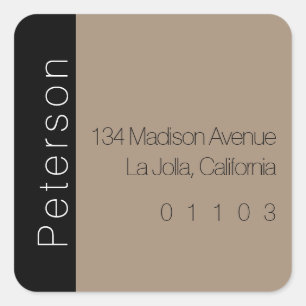 Chic Return Address Label with Side Accent