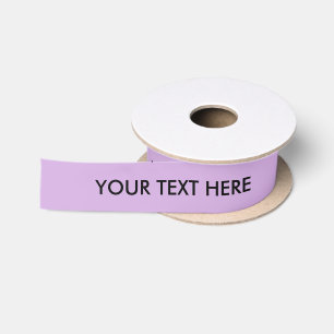 CHIC RIBBON_212 LILAC SOLID. BLACK DIY TEXT SATIN RIBBON
