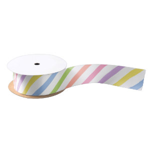 CHIC RIBBON_FUN PASTEL STRIPES SATIN RIBBON