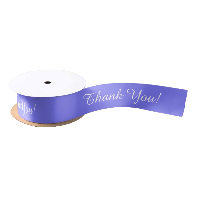 CHIC RIBBON_"Thank You!" 171 PERIWINKLE SOLID Satin Ribbon (Spool)