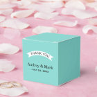 Chic Robin Egg Blue Thank You Monogram Wedding