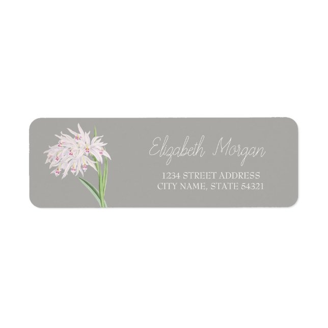 Chic Romantic Floral Address Label (Front)