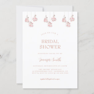 Chic Romantic Floral Bridal Shower Invitation