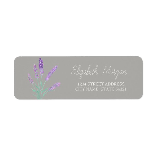 Chic Romantic Lavander   Address Label (Front)