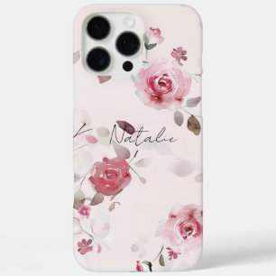 Chic Romantic Pink Floral   iPhone 16 Pro Max Case