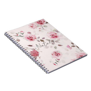 Chic Romantic Pink Floral Notebook