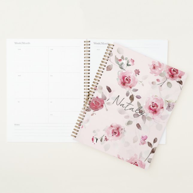Chic Romantic Pink Floral   Planner (Display)