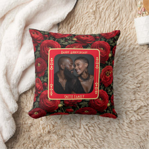 Chic Romantic Vow Renewal Throw Pillow