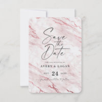 Chic Rosa Blush Marble and Candy Pink Foil Details