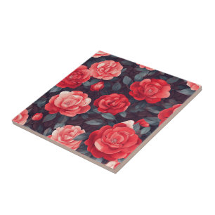 Chic Rose Ceramic Tiles For Bathroom Walls