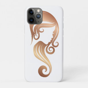 Chic Rose Gold Beauty Girl Hair & Makeup Salon Case-Mate iPhone Case