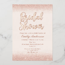 Chic Rose Gold Bridal Shower