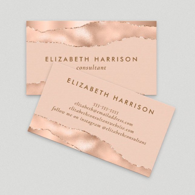 Chic Rose Gold Business Card (Creator Uploaded)