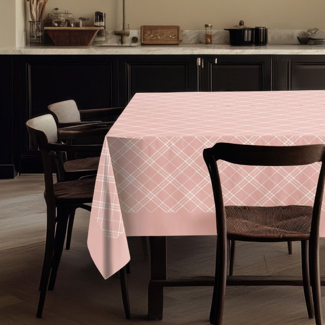 Chic Rose Gold Chequered Tablecloth Style (Chic Rose Gold Checkered Tablecloth Style)