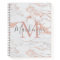 Chic Rose Gold Foil Marble Monogram