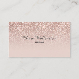 Chic Rose Gold Glitter Professional Business Card