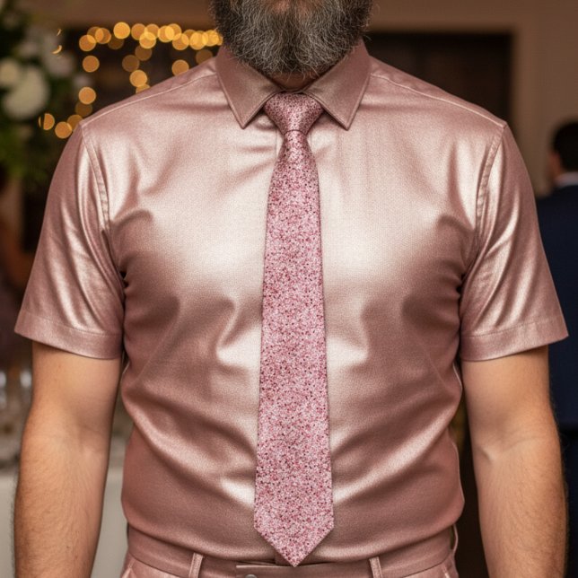 Chic rose gold gradient sparkle wedding  tie (Creator Uploaded)