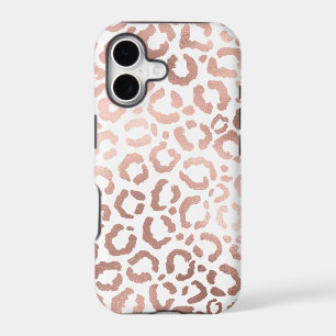 Chic Rose Gold Leopard Cheetah Animal Print