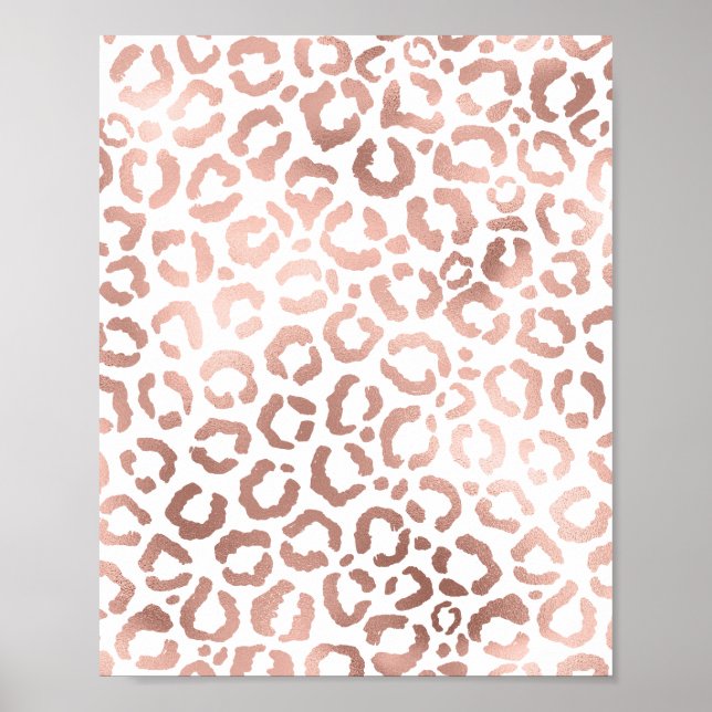 Chic Rose Gold Leopard Cheetah Animal Print (Front)