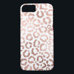 Chic Rose Gold Leopard Cheetah Animal Print Case-Mate iPhone Case<br><div class="desc">This elegant and chic design is perfect for the modern fashionista. It features a faux printed rose gold hand-drawn leopard/cheetah safari animal print on a simple white background. It's pretty, cute, and trendy! ***IMPORTANT DESIGN NOTE: For any custom design request such as matching product requests, colour changes, placement changes, or...</div>