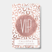 Chic Rose Gold Leopard Cheetah Animal Print