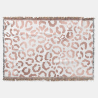 Chic Rose Gold Leopard Cheetah Animal Print