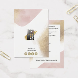 Chic Rose Gold Logo Clothing Display Price Tag