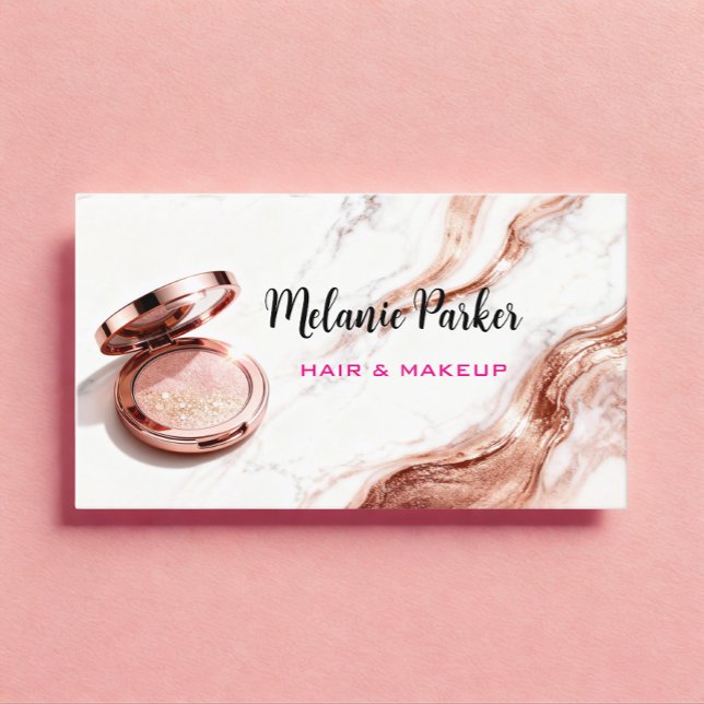 Chic Rose Gold Marble Business Card (Creator Uploaded)