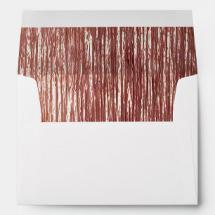 Chic Rose Gold Tinsel Stripes Envelope