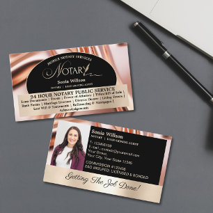 Chic Rose Mobile Notary & Loan Signing Agent Photo Business Card