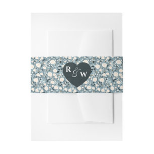 Chic Rose Tropical Wedding Invitation Belly Band
