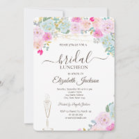 Chic Roses,Wine Glass,Lights Bridal Luncheon