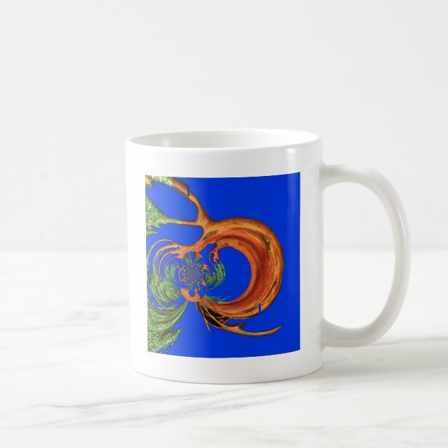 Chic Round Hakuna Matata Navy Blue collection Coffee Mug (Right)