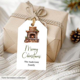Chic Rustic Cosy Neutral Earthy Minimal Watercolor Gift Tags