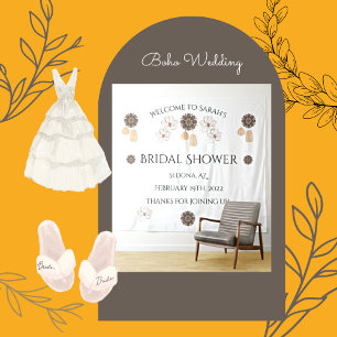 Chic Rustic Floral Boho Wedding  Tapestry