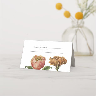 Chic Rustic Floral Wedding Table Place Card