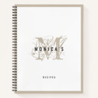 Chic Rustic Modern Beige Monogram Recipe