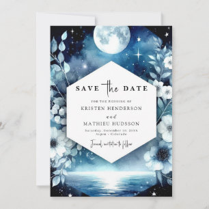 Chic Rustic Moonlit Wedding Save The Date