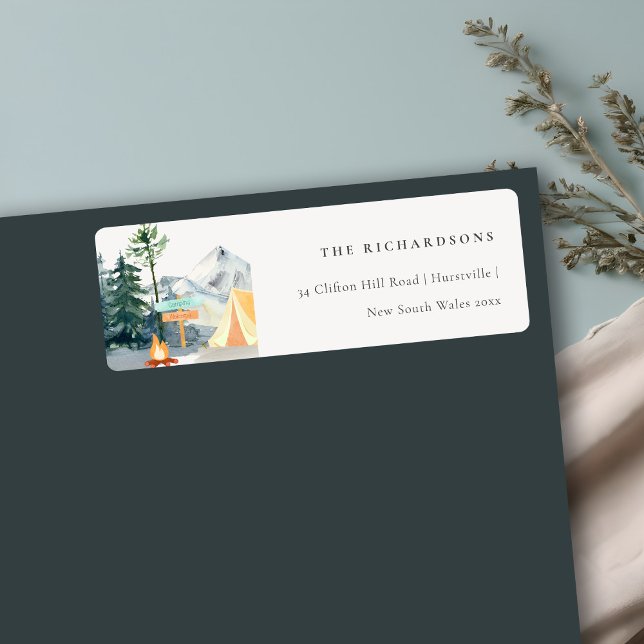 Chic Rustic Pine Woods Camping Mountain Address (Creator Uploaded)