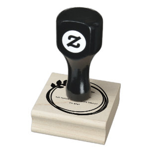 Chic Rustic Wedding Names Return Address Self-inki Rubber Stamp