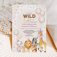 Chic Safari Party Animals Balloon Girl Baby Shower