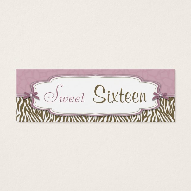 Chic Safari Skinny Gift Tag (Front)