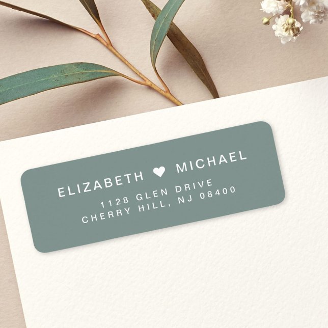 Chic Sage Green Wedding Return Address (Creator Uploaded)