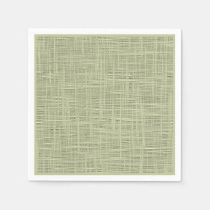 Chic Sage Herb Green Faux Jute Fabric Pattern Napkin