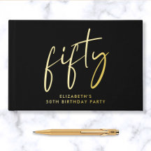 Chic Script 50th Birthday Party