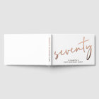 Chic Script 70th Birthday Party Rose Gold