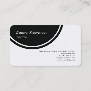 Chic Script Black & White Minimalist Design Business Card
