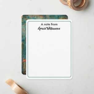 Chic Script Calligraphy Fairy Garden A Note From Card