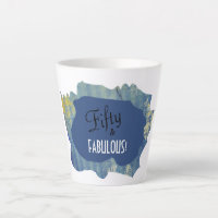 Chic Script Denim Scrap Fifty & FABULOUS! Birthday
